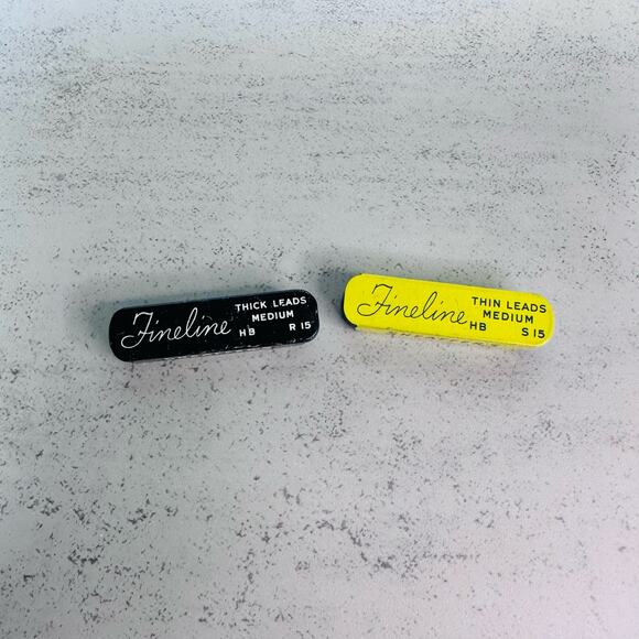 Vintage, Fineline Sheaffer's Thick Lead Medium Hard Pencil Refills R/S15 in Tin - Picture 2 of 6